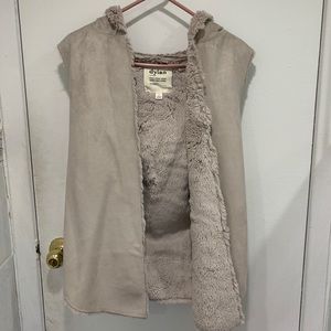 Hooded Faux Fur Vest